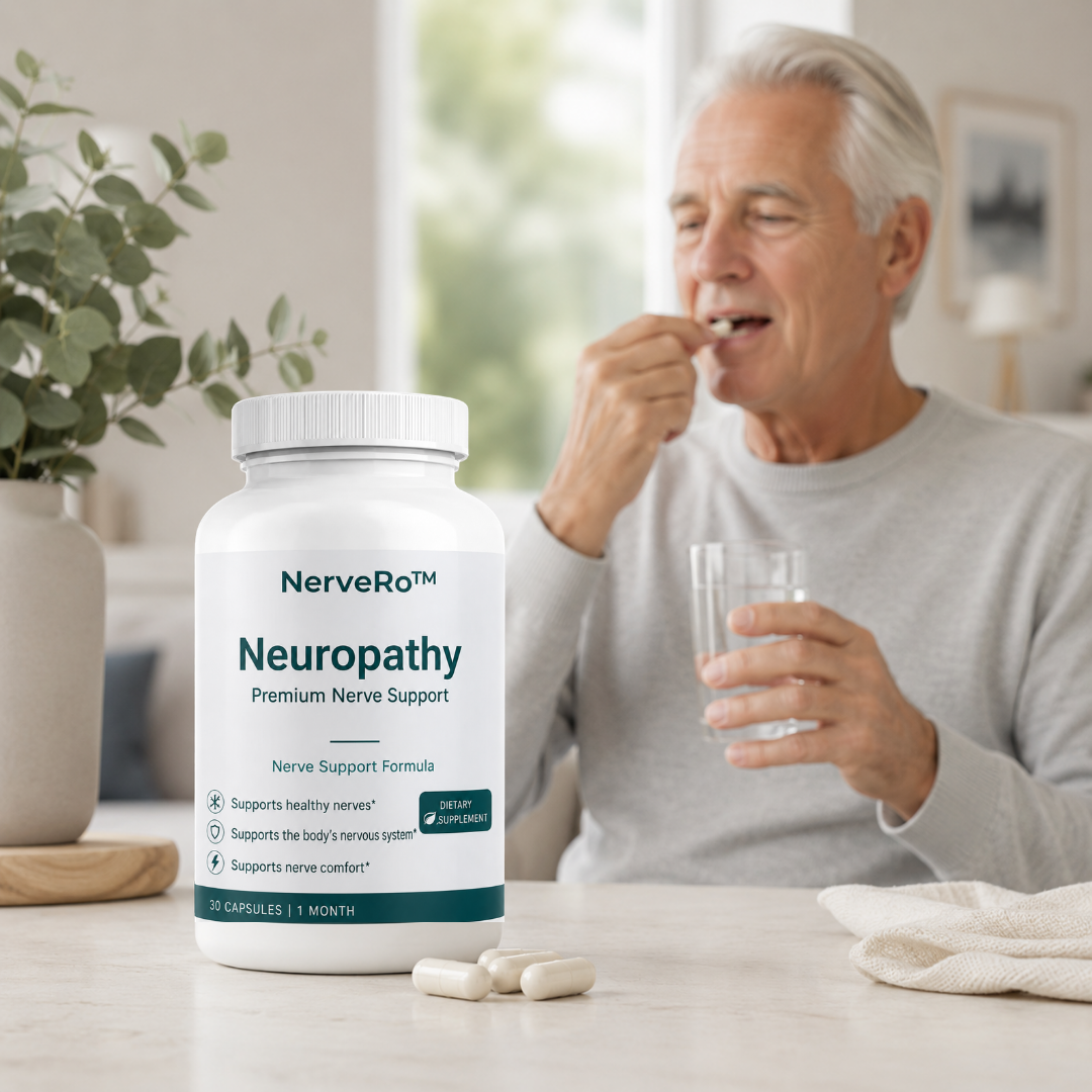 NerveRo™ Nervesystemtilskud | Fjern op til 98 % af brændende fornemmelse, prikken og følelsesløshed på 21 dage!