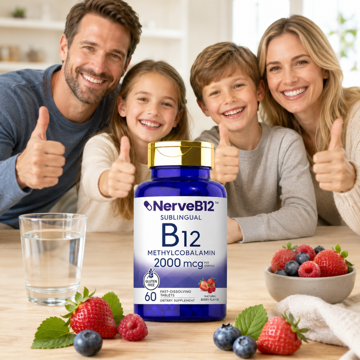 NerveB12™ - Det eneste B12-tilskud, der helt går uden om tarmene – det smelter under tungen og optages direkte i blodbanen.