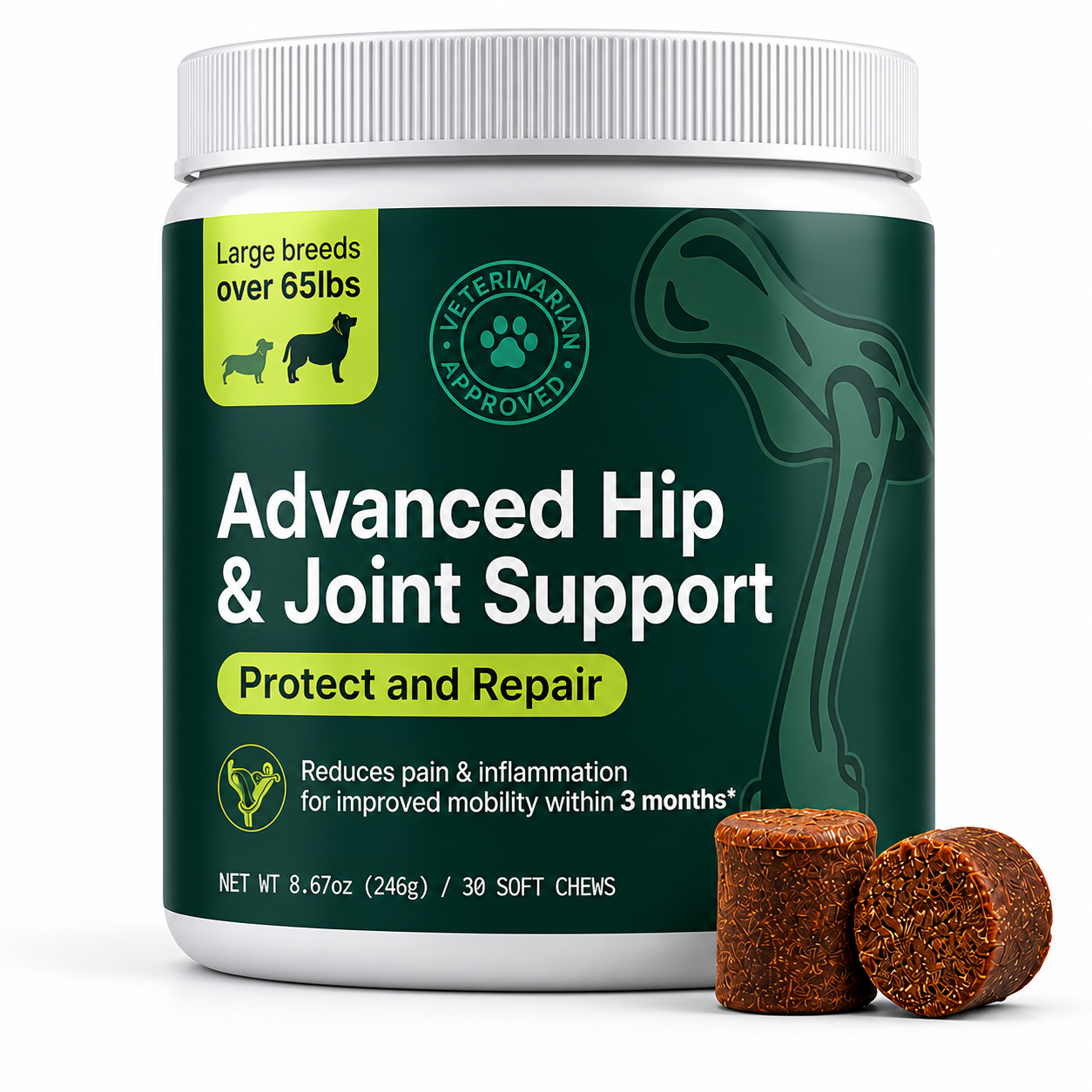 FlexHund™ – Velsmagende Ledsnacks med Glucosamin & Grønlæbet Musling