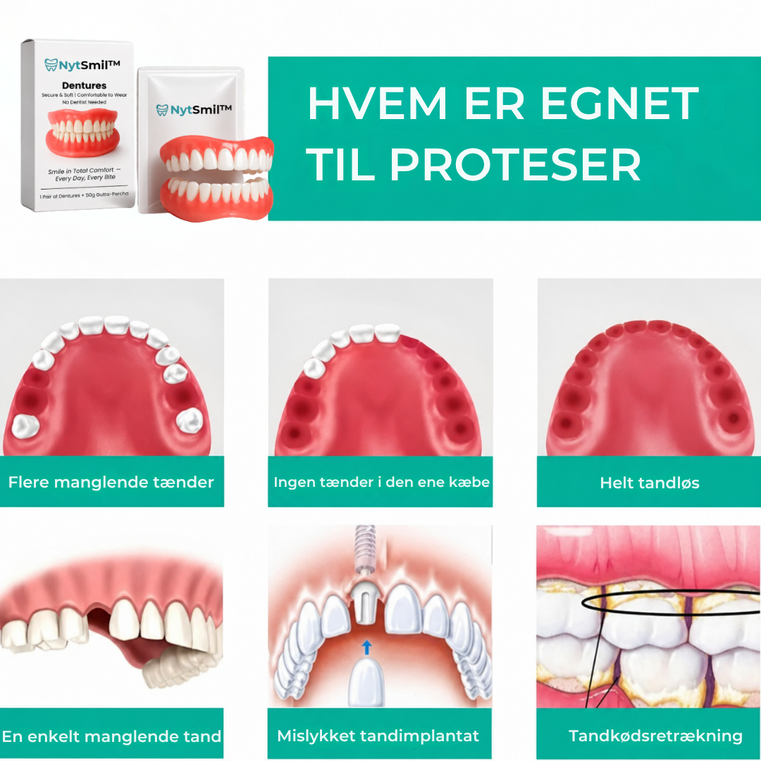 NytSmil™ Tandproteser | Få dit naturlige smil tilbage på 3 minutter