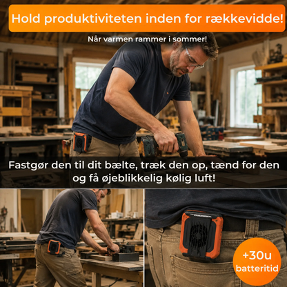 BælteBris™ | Taljevifte & 10000mah Power Bank 2 i 1