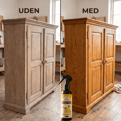TræGlød™ – Naturlig bivoks-spray til træ og møbler