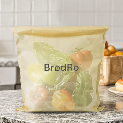 BrødRo™ - Økologisk bivoks-brødpose – 100 % bomuld