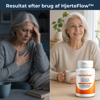 HjerteFlow™ Øjeblikkelige hjerte- og kredsløbskapsler | Renser op til 93 % af blodkarrene på 3 dage!