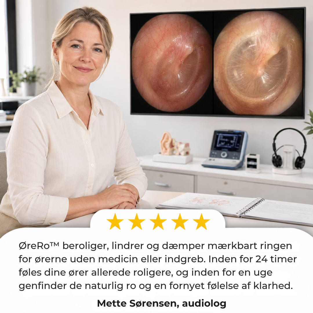 ØreRo™ - Tinnitusspray | Beroliger, lindrer og dæmper øresusen med op til 98 % på 24 timer!