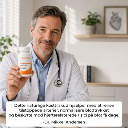 HjerteFlow™ Øjeblikkelige hjerte- og kredsløbskapsler | Renser op til 93 % af blodkarrene på 3 dage!