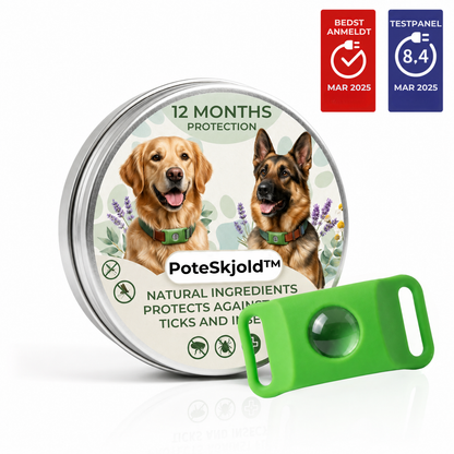 PoteSkjold™- 12 måneders helt naturlige loppe- og flåtmærker til hunde