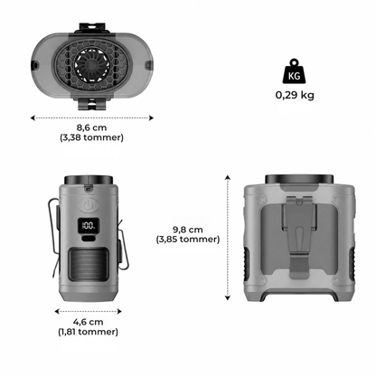 BælteBris™ | Taljevifte & 10000mah Power Bank 2 i 1