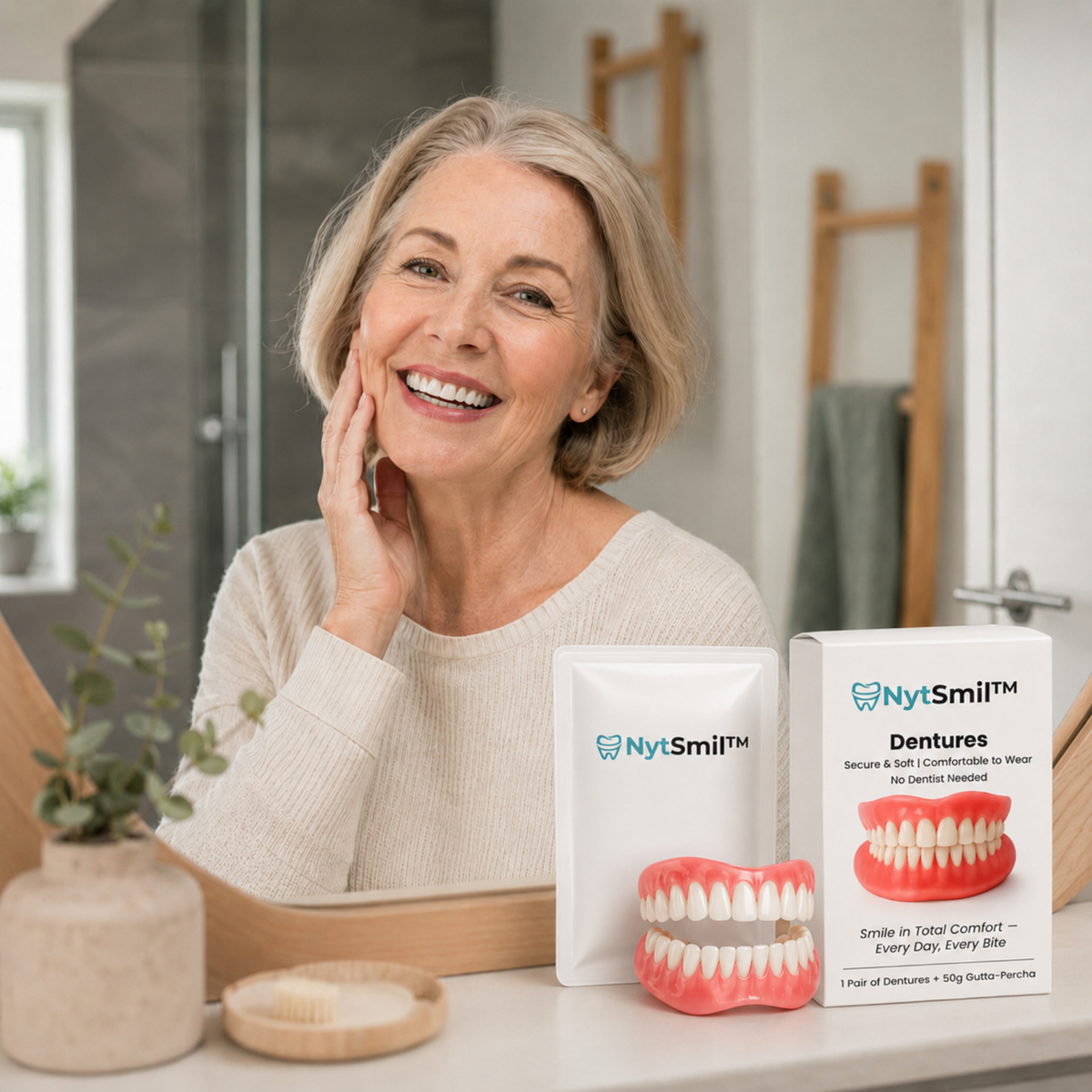 NytSmil™ Tandproteser | Få dit naturlige smil tilbage på 3 minutter