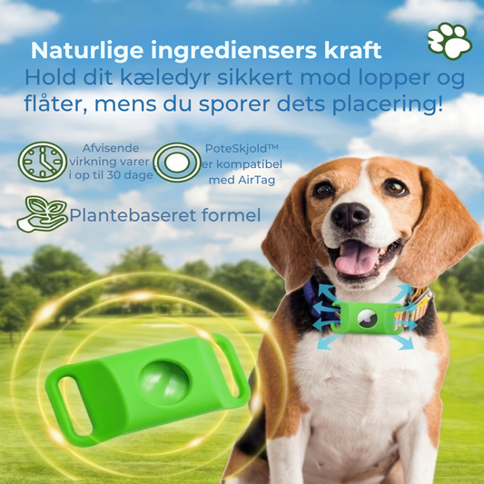PoteSkjold™- 12 måneders helt naturlige loppe- og flåtmærker til hunde