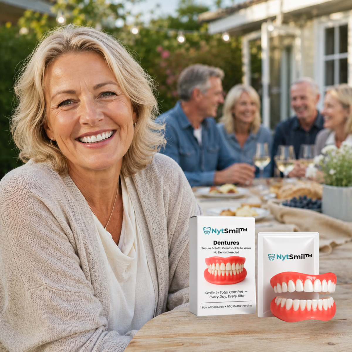 NytSmil™ Tandproteser | Få dit naturlige smil tilbage på 3 minutter