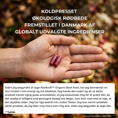RoeKraft™ | Rødbedekapsler | Understøtter sund blodcirkulation, ledkomfort og vitalitet