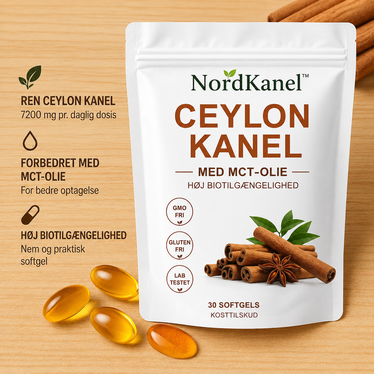 NordKanel™ Ceylon Kanel Softgels – 30 stk