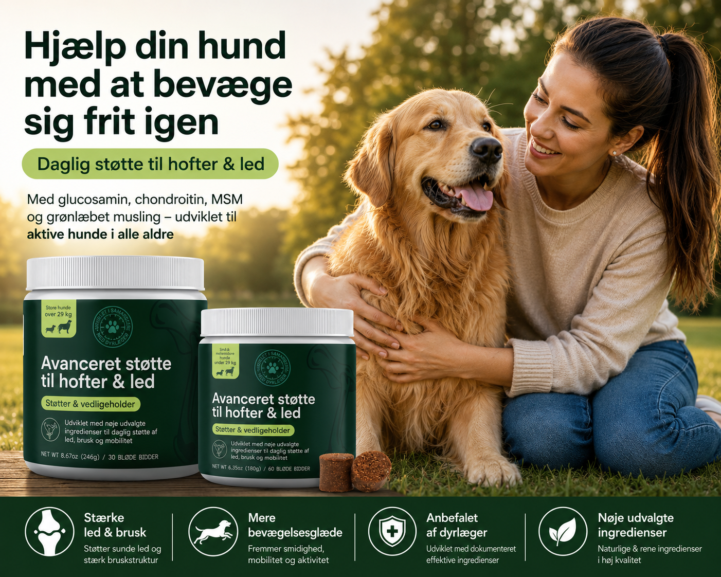 FlexHund™ – Velsmagende Ledsnacks med Glucosamin & Grønlæbet Musling