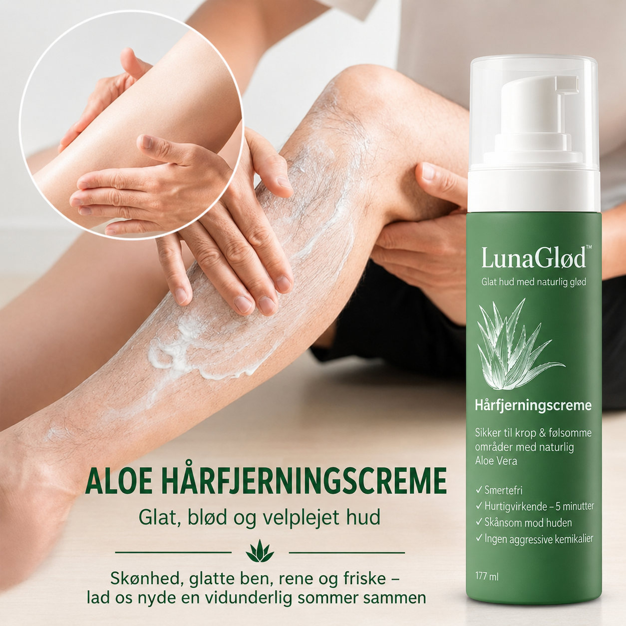 LunaGlød™ Smooth Skin Creme | Hold huden blød, beroliget og fri for skønhedsfejl i flere dage