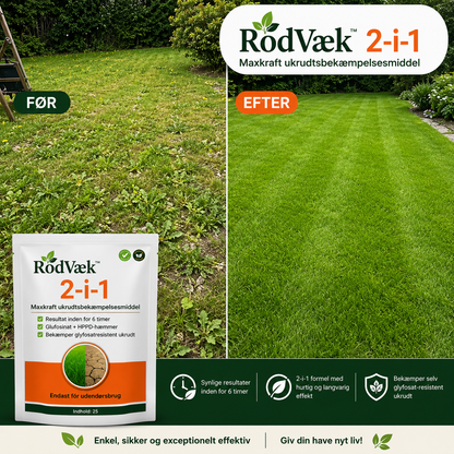 MEGA TILBUD  / RodVæk™ 2-i-1 Max Power | Se ukrudtet visne allerede inden for 6 timer!