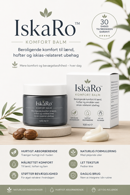 IskaRo™ Komfort Balm Balm Fjerner iskias- og hoftesmerter på bare 5 minutter